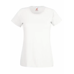 Dámske tričko FOTL Lady-Fit Valueweight T-Shirt - biele