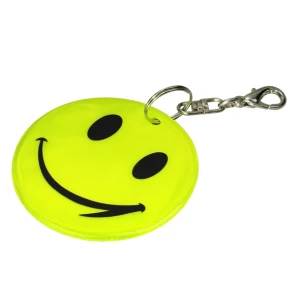 Reflexný prívesok na kľúče Smile - žltý