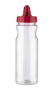 Fľaša so slamkou TRANCE - červená