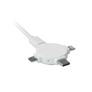Káblový adaptér 3 v 1 - LIGO CABLE - biely