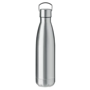 Dvojstenná fľaša 500 ml - MATIS - matná strieborná