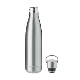 Dvojstenná fľaša 500 ml - MATIS - matná strieborná