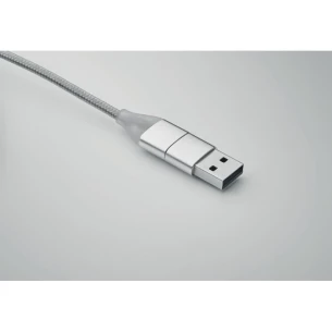 Kabel ładujący 4 w 1 typu C - BLUE - Srebrny
