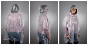 Pončo do dažďa FLUXY - Biele