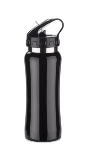PATRO Oceľový bidon 600 ml - čierny