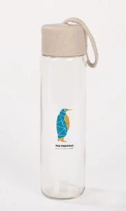 SKINNY sklenená fľaša 350 ml - prírodná