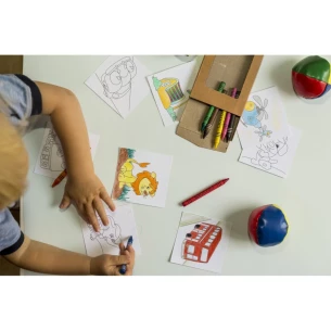 Súprava na vyfarbovanie, pastelky | Hadley - neutrálne