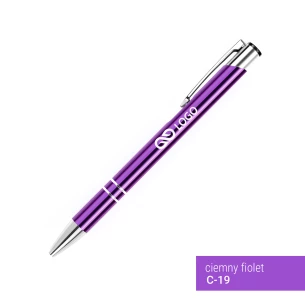Guľôčkové pero Cosmo - tmavo fialové