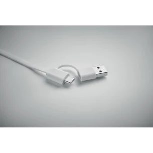 60 W výsuvný nabíjací kábel - LINEA - biely