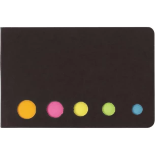 Sada poznámkových blokov, samolepiace bločky - čierna