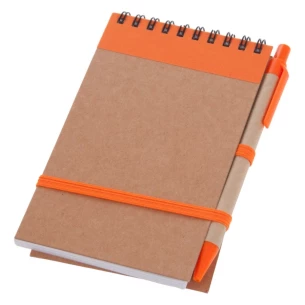 Poznámkový blok Eco2 s perom - oranžový