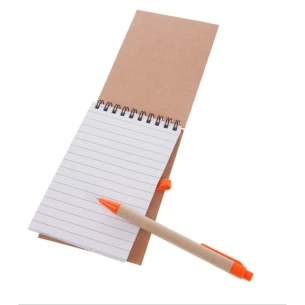 Poznámkový blok Eco2 s perom - oranžový