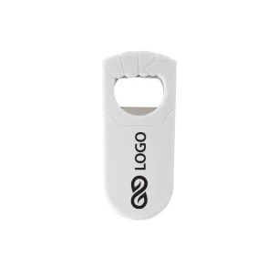 Plastový otvárač Hand - biely