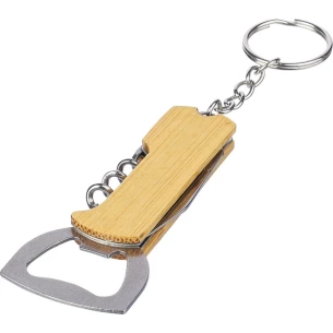 Bambusová kľúčenka 3 v 1 - hnedá