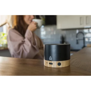 Bezdrôtový reproduktor 3 W z recyklovaného hliníka – Jaquann – čierny