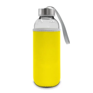 Sklenená fľaša 420 ml Bob – žltá