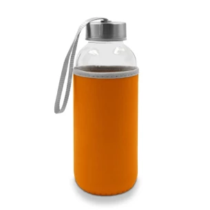 Sklenená fľaša 420 ml Bob – oranžová