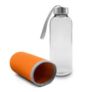Sklenená fľaša 420 ml Bob – oranžová