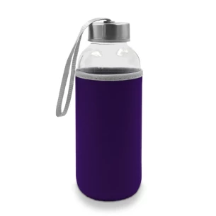 Sklenená fľaša 420 ml Bob – fialová