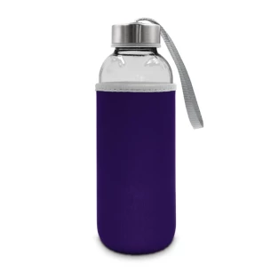 Sklenená fľaša 420 ml Bob – fialová