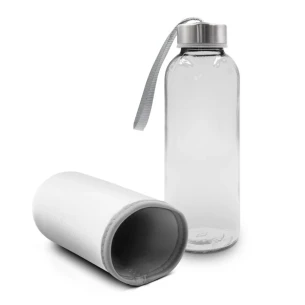 Sklenená fľaša 420 ml Bob – biela