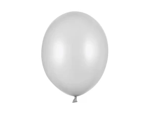 Metalizovaný balón 30 cm - strieborný
