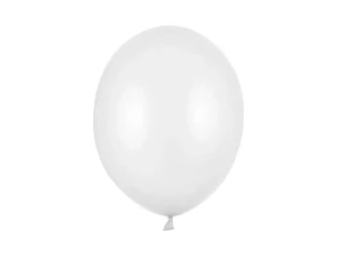 Metalizovaný balón 30 cm - biely