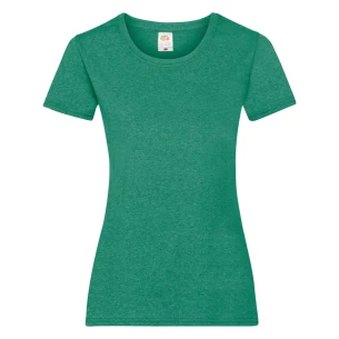 Dámske tričko FOTL Lady-Fit ValueWeight - Green Melange