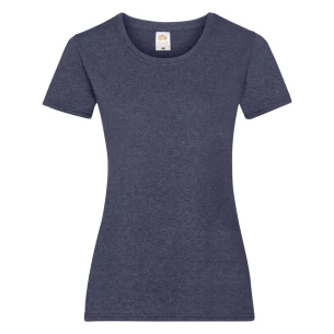 Dámske tričko FOTL Lady-Fit ValueWeight T-Shirt - Navy Blue Melange