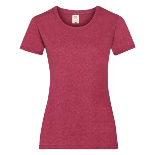 Dámske tričko FOTL Lady-Fit ValueWeight - Red Melange