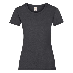 Dámske tričko FOTL Lady-Fit ValueWeight - Dark Grey Melange