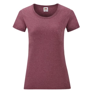 Dámske tričko FOTL Lady-Fit ValueWeight - Maroon Melange