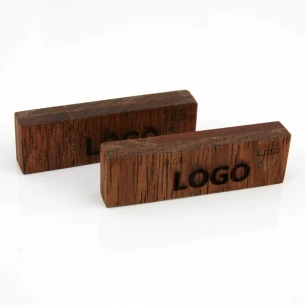 Flash disk Wood 8Gb - béžový