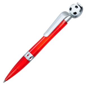 Futbalové guľôčkové pero - červené